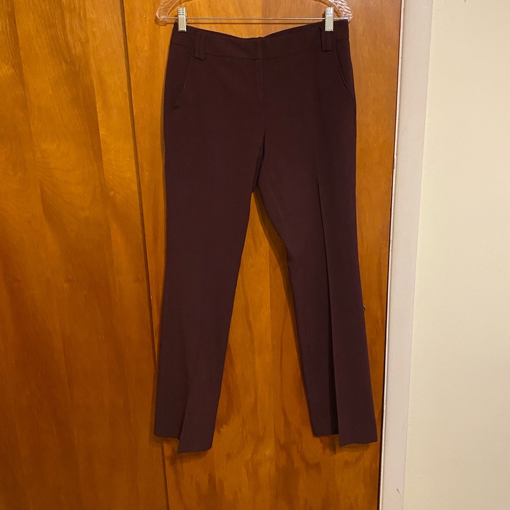 New York & Company Women’s Size 4 Deep Burgundy Flare Leg Classic Dress Pants